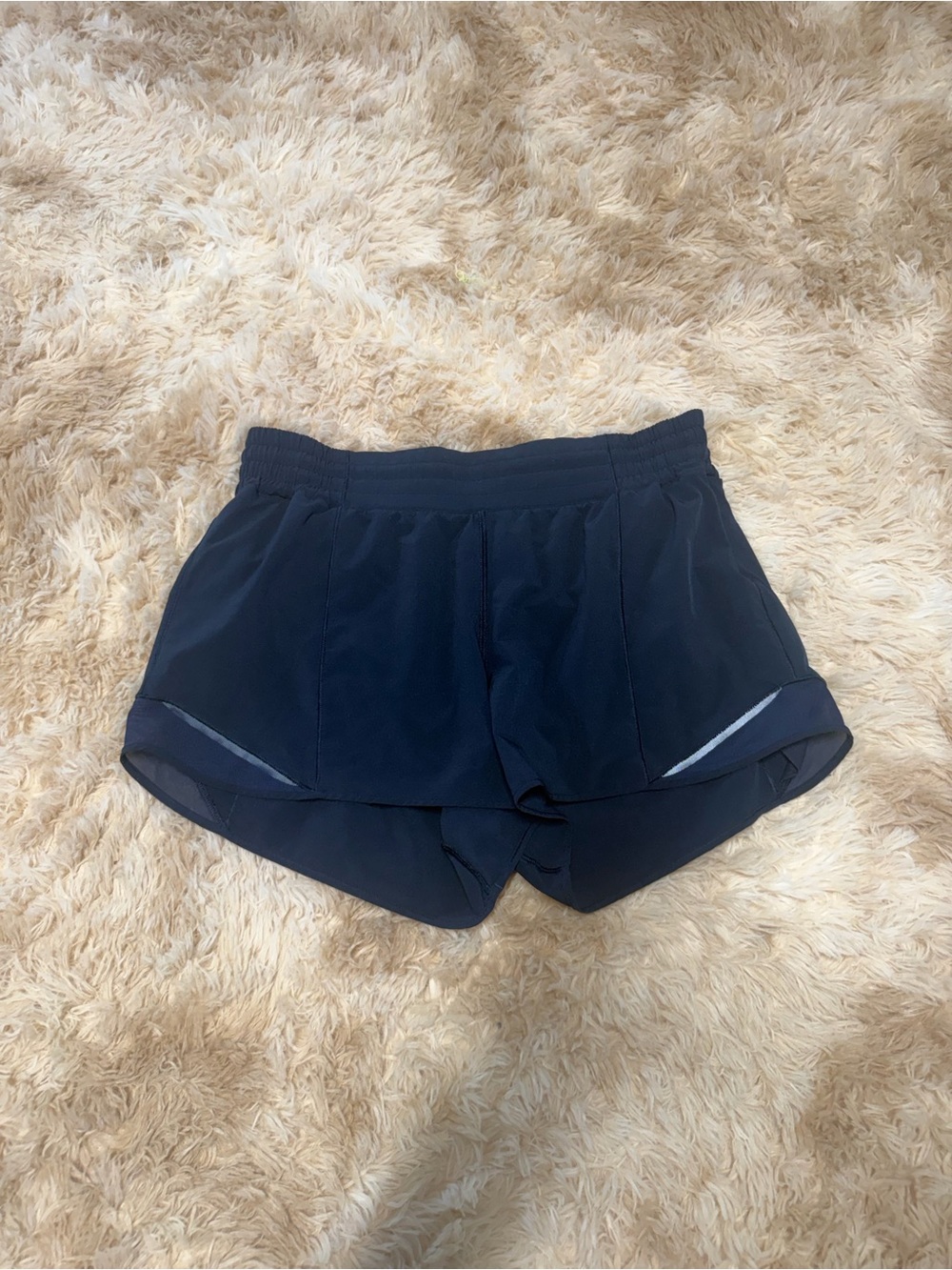 lululemon athletica Blue Women's Athletic Shorts with Reflective Trim